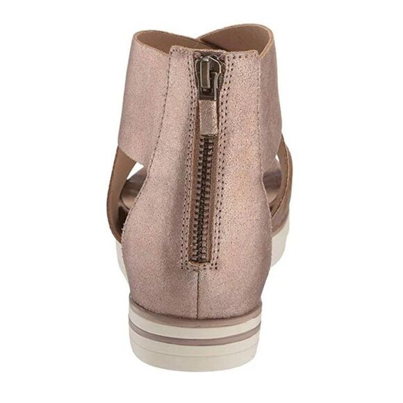 Eileen Fisher Women's Sport Platinum Frozen Metallic Suede Sandals Sz 8.5 - Picture 5 of 16